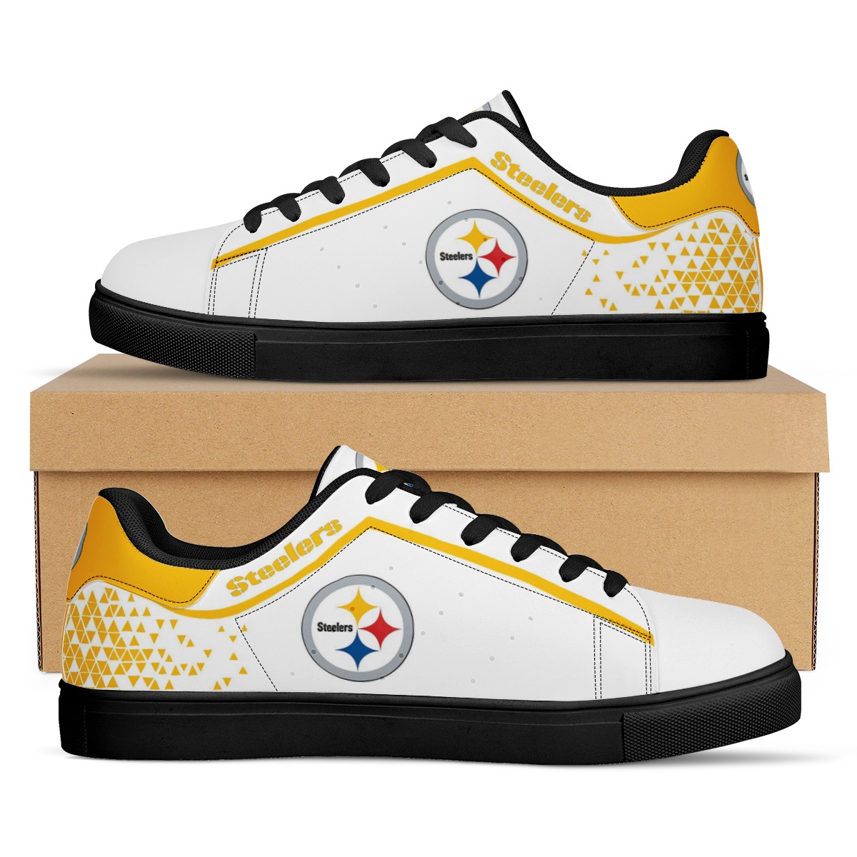Women's Pittsburgh Steelers Low Top Converse Sneakers 001
